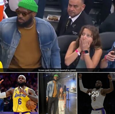 ‘Happiess moment’: Priceless reaction of a young girl fan sitting next to GOAT LeBron James going viral