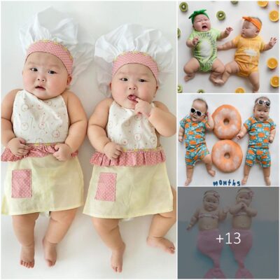 Enhance the Cuteness: Immerse Yourself in the Delightful Moments of Cheerful Twins in an Adorable Photo Compilation