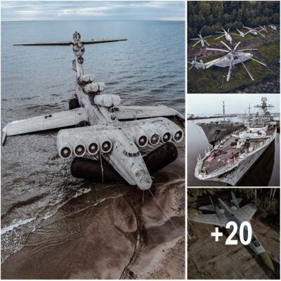 Eerie pictures show abandoned tanks, fighter jets and warships rotting away