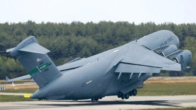 Look!US 140 Ton Mammoth C-17 Plane in Action During Hypnotic Takeoff