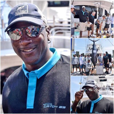 Michael Jordan catches monster 201kg blue marlin while sailing seas on his £6m yacht ‘Catch 23’ in fishing competition