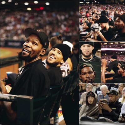 NBA Stars Kevin Durant and Devin Booker Enjoy Courtside View at Dbacks-Phillies Game!