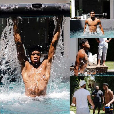 Rui Hachimura takes time off to engage in recovery pool workouts at his multimillion-dollar mansion