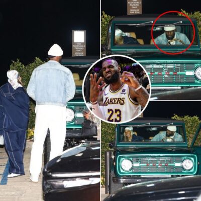 LeBron James Dodges as 6ft 9inch NBA Star Squeezes into Compact Ford with Wife to Celebrate 40,000 Point Milestone at Party.