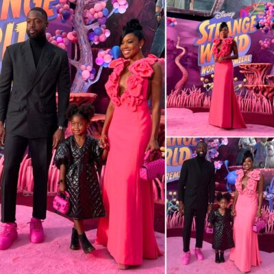 Gabrielle Union, Dwyane Wade, and Kaavia dazzle in Pink Elegance at the ‘Strange World’ Premiere