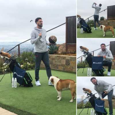 Like Step Curry, Klay Thompson also has a special love for Golf and always spends his free time having fun with his dog