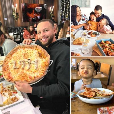 Happy moment: Steph Curry shows off his skills with his daughter in the kitchen making pizza at Strega in Boston’s North End