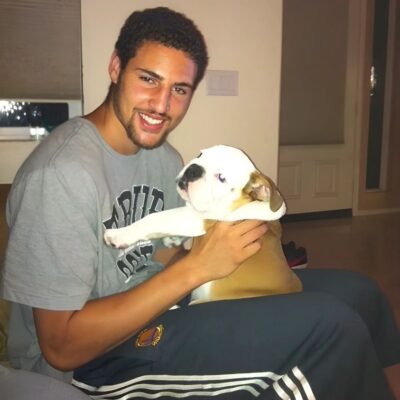 KLAY THOMPSON AND HIS DOG ROCCO: Rocco has been by his side since he was a poor kid from Los Angeles, through his journey to becoming a highly sought-after basketball superstar