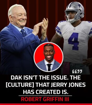 “He isn’t the issue!” Robert Griffin III throws shade at Jerry Jones’ culture at Cowboys claiming they can win the Super Bowl even with Dak Prescott