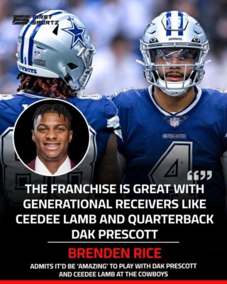 Jerry Rice’s son Brenden Rice admits it’d be ‘amazing’ to play with Dak Prescott and CeeDee Lamb at the Cowboys