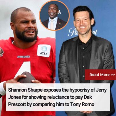 Shannon Sharpe exposes the hypocrisy of Jerry Jones for showing reluctance to pay Dak Prescott by comparing him to Tony Romo