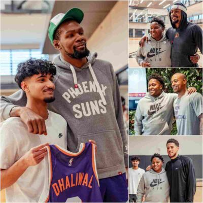 Suns Star Devin Booker and Kevin Durant Share Heartwarming Encounter with Special Fans during World Wish Month